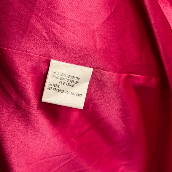 Alex Marie Hazel Halter Neck Sleeveless Draped Asymmetrical Hem Satin Dress 6P - Picture 11 of 17